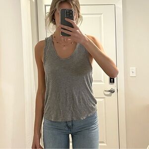 We The Free Grey Flowy Tank